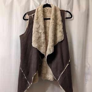 One The Land Purple Fuzzy Vest